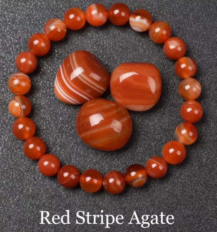 A stylish bloodstone bead bracelet designed to boost energy, promote calmness, attract good luck, and enhance emotional balance, suitable for both men and women.